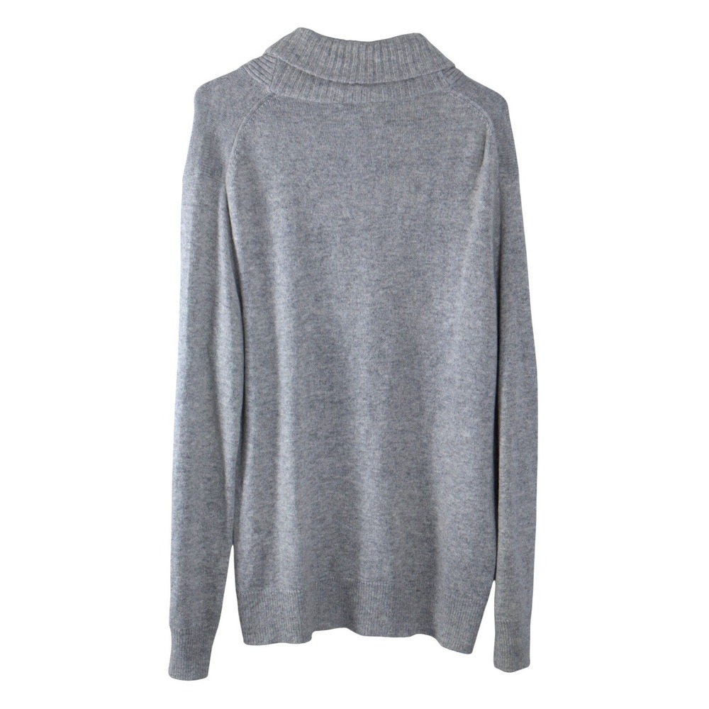 J. Crew Mercantile Mens Large Gray Shawl Collar Button Pullover Sweater Knit L - Picture 3 of 7